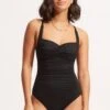 Seafolly Collective Twist Halter One Piece - Black -Outlet Seafolly Store 10373 942 Black 1