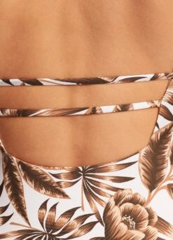 Island In The Sun Square Neck One Piece - Ecru -Outlet Seafolly Store 10880 946 Ecru 4