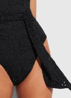 Costa Bella One Piece With Belt - Black -Outlet Seafolly Store 10961 922 Black 5