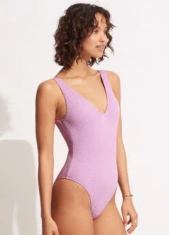 Sea Dive Deep V Neck One Piece - Lilac 8 Sea Dive Deep V Neck One Piece - Lilac -Outlet Seafolly Store 10974 861 Lilac 3