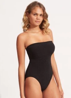 Sea Dive DD Bandeau One Piece - Black 11 Sea Dive DD Bandeau One Piece - Black -Outlet Seafolly Store 11011DD861 Black 3