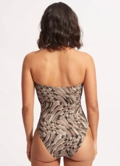 Poolside DD Bandeau One Piece - Sepia 11 Poolside DD Bandeau One Piece - Sepia -Outlet Seafolly Store 11011DD954 Sepia 5