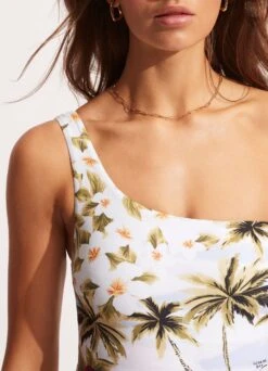 Coast To Coast One Shoulder One Piece - Powder Blue 14 Coast To Coast One Shoulder One Piece - Powder Blue -Outlet Seafolly Store 11014 913 PowderBlue 6