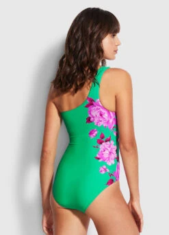 Full Bloom One Shoulder One Piece - Jade -Outlet Seafolly Store 11014 932 Jade 5