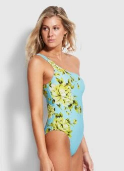 Full Bloom One Shoulder One Piece - Sky -Outlet Seafolly Store 11014 932 Sky 3