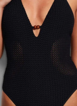 Dreamcatcher Halter One Piece - Black 14 Dreamcatcher Halter One Piece - Black -Outlet Seafolly Store 11043 930 Black 6