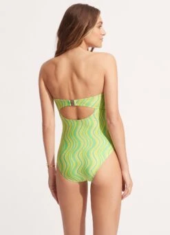 Mod Squad Twist Tie Front One Piece - Lime Burst 8 Mod Squad Twist Tie Front One Piece - Lime Burst -Outlet Seafolly Store 11058 050 LimeBurst 5