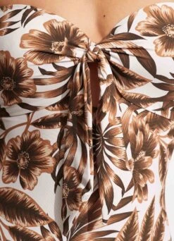 Island In The Sun Twist Tie Front One Piece - Ecru -Outlet Seafolly Store 11058 946 Ecru 5
