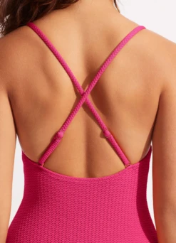 Sea Dive Scoop Neck One Piece - Fuchsia Rose -Outlet Seafolly Store 11065 861 FuchsiaRos 6