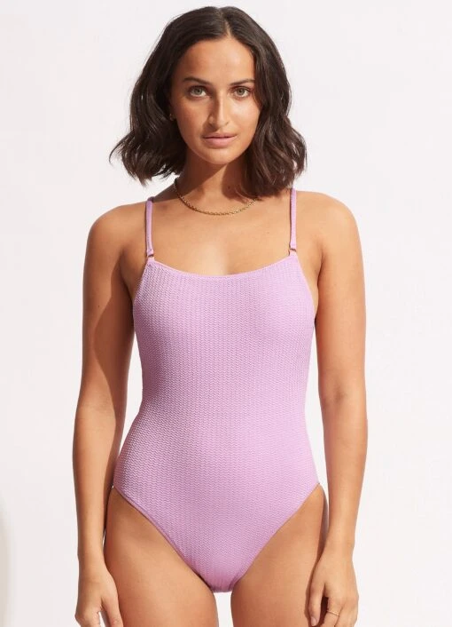 Sea Dive Scoop Neck One Piece - Lilac 4 Sea Dive Scoop Neck One Piece - Lilac -Outlet Seafolly Store 11065 861 Lilac 2