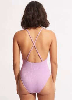 Sea Dive Scoop Neck One Piece - Lilac 9 Sea Dive Scoop Neck One Piece - Lilac -Outlet Seafolly Store 11065 861 Lilac 4