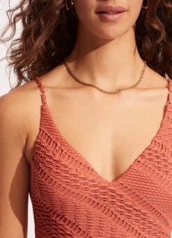 Marrakesh V Neck One Piece - Cinnamon 9 Marrakesh V Neck One Piece - Cinnamon -Outlet Seafolly Store 11071 911 Cinnamon 6