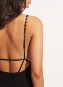 Second Wave V Neck One Piece - Black 12 Second Wave V Neck One Piece - Black -Outlet Seafolly Store 11071 968 Black 5