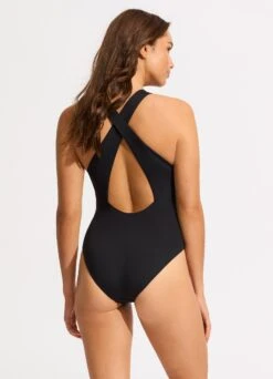 Seafolly Collective High Neck One Piece - Black 20 Seafolly Collective High Neck One Piece - Black -Outlet Seafolly Store 11089 942 Black 10