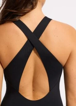 Seafolly Collective High Neck One Piece - Black 21 Seafolly Collective High Neck One Piece - Black -Outlet Seafolly Store 11089 942 Black 11