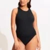Seafolly Collective High Neck One Piece - Black 1 Seafolly Collective High Neck One Piece - Black -Outlet Seafolly Store 11089 942 Black 2