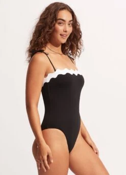 Gia Ric Rac One Piece - Black -Outlet Seafolly Store 11097 717 Black 4