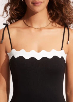 Gia Ric Rac One Piece - Black -Outlet Seafolly Store 11097 717 Black 6