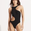 Second Wave Cut-Out One Piece - Black -Outlet Seafolly Store 11108 968 Black 3