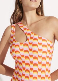 Modern Take One Shoulder Keyhole One Piece - Mandarin 9 Modern Take One Shoulder Keyhole One Piece - Mandarin -Outlet Seafolly Store 11109 021 Mandarin 6