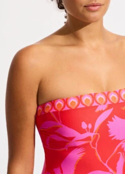 Birds Of Paradise DD Bandeau One Piece - Chilli Red -Outlet Seafolly Store 11134DD103 Chilli 20Red 6