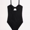 Summer Essential Girls Tie Front One Piece - Black 1 Summer Essential Girls Tie Front One Piece - Black -Outlet Seafolly Store 15698 258 Black 1