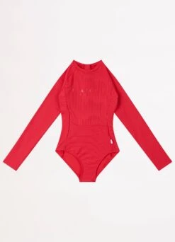 Summer Essential Girls Panelled Paddlesuit - Chilli Red