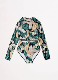 Girls Saint Lucia Twist Front Paddlesuit - Saint Lucia