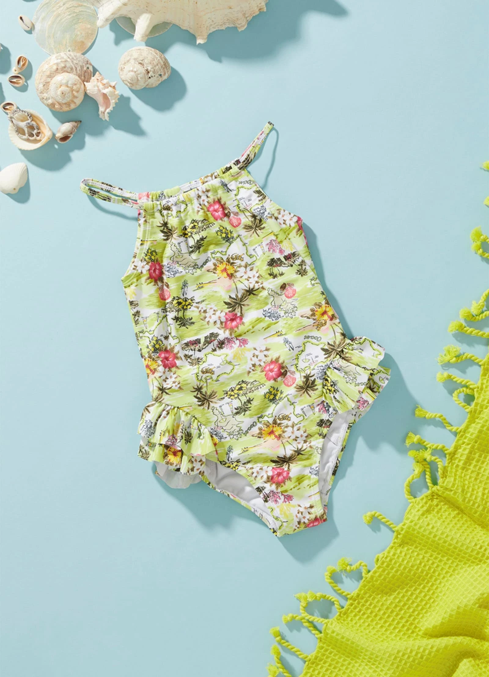 Girls Coast To Coast Halter Neck One - Lime Coast 4 Girls Coast To Coast Halter Neck One - Lime Coast - Image 2