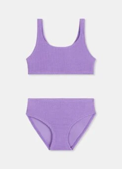 Girls Square Neck Bikini - Lilac