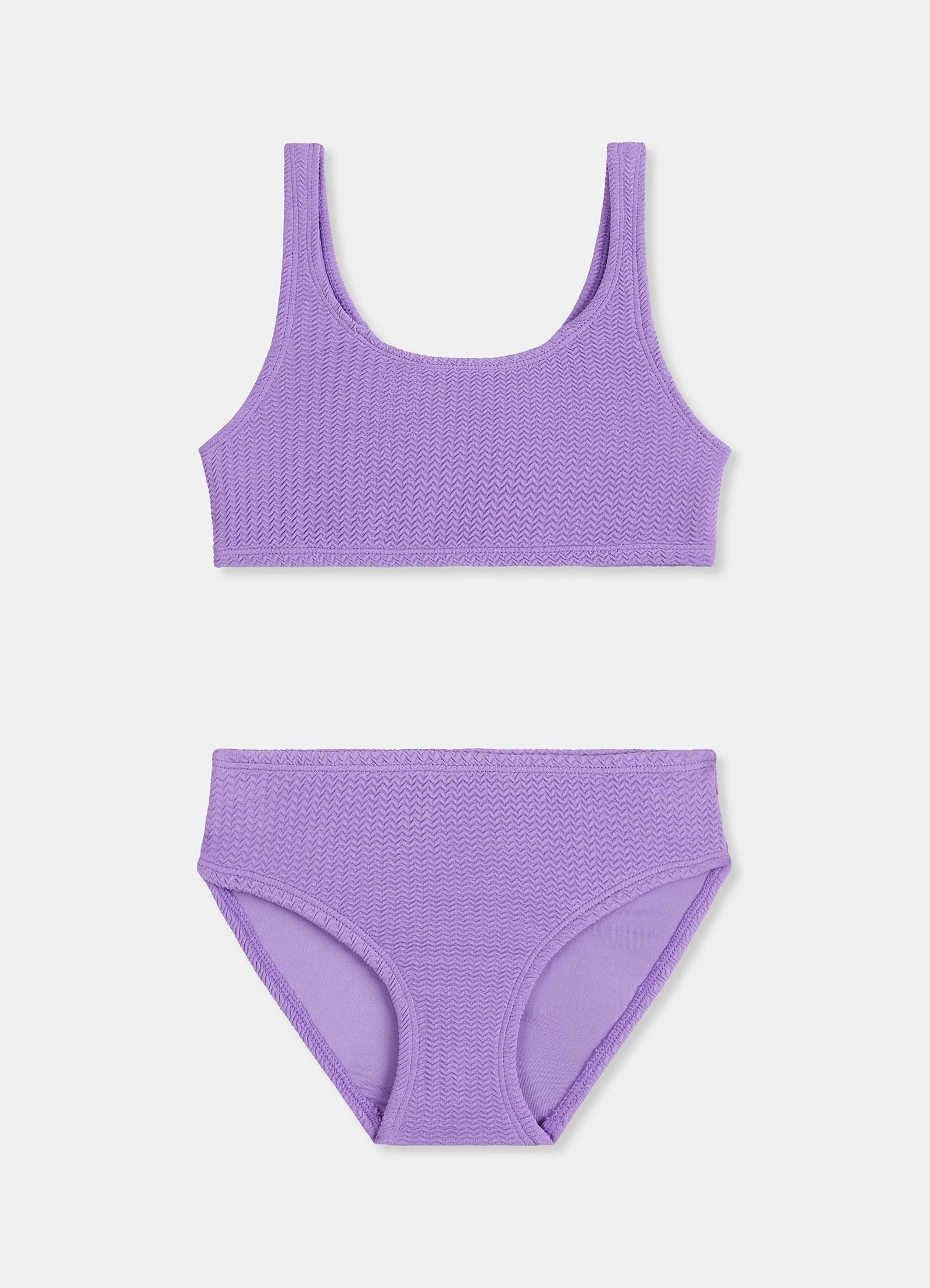 Girls Square Neck Bikini - Lilac 3 Girls Square Neck Bikini - Lilac