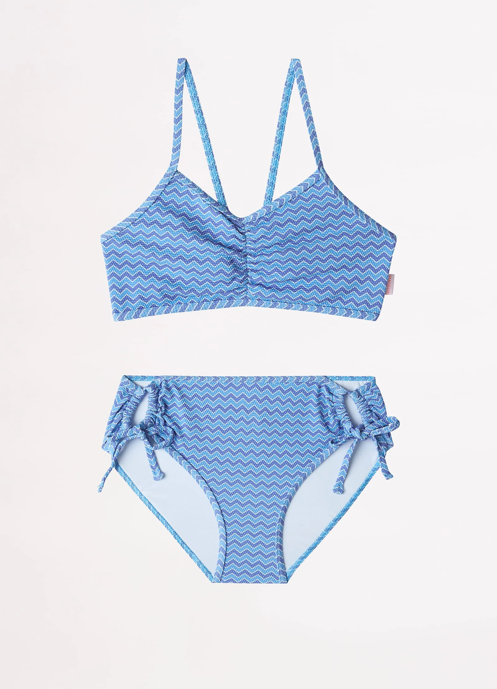 Girls Vanuatu Tie Feature Bikini - Zig Zag 4 Girls Vanuatu Tie Feature Bikini - Zig Zag - Image 2