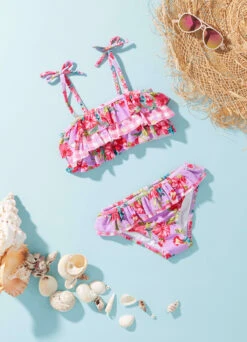 Girls Honolulu Ruffle Bikini - Honolulu