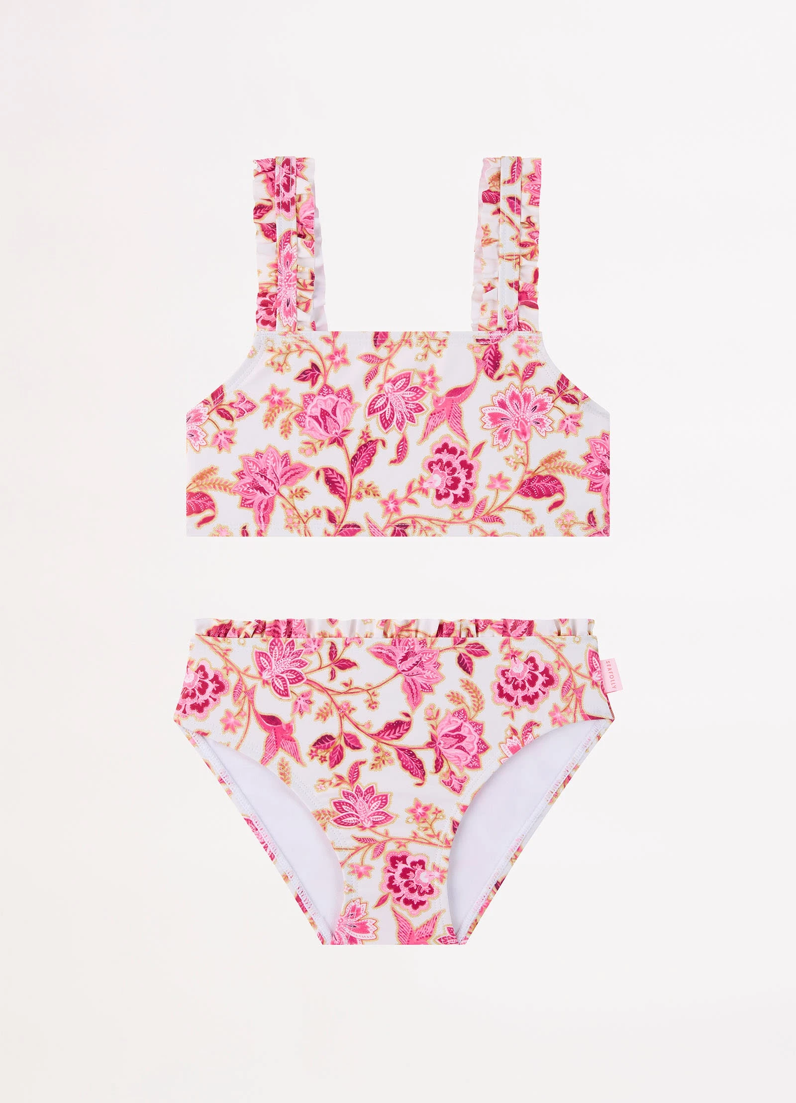 Silk Road Girls Mini Ruffle Bikini - Pink 4 Silk Road Girls Mini Ruffle Bikini - Pink - Image 2