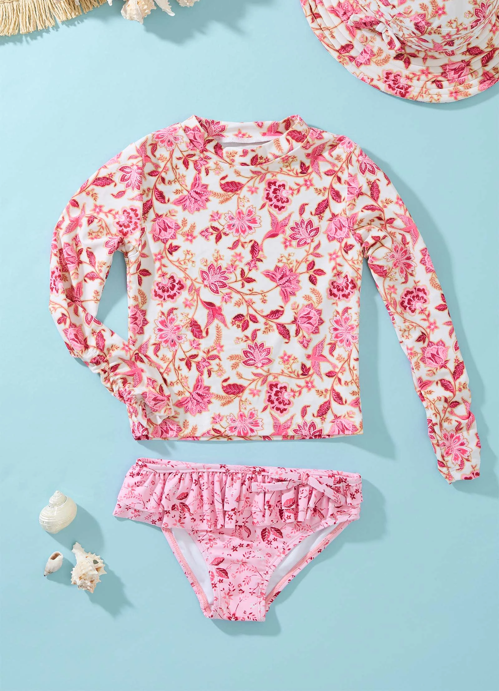 Silk Road Girls Ruffle Brief Surf Set - Spice 3 Silk Road Girls Ruffle Brief Surf Set - Spice