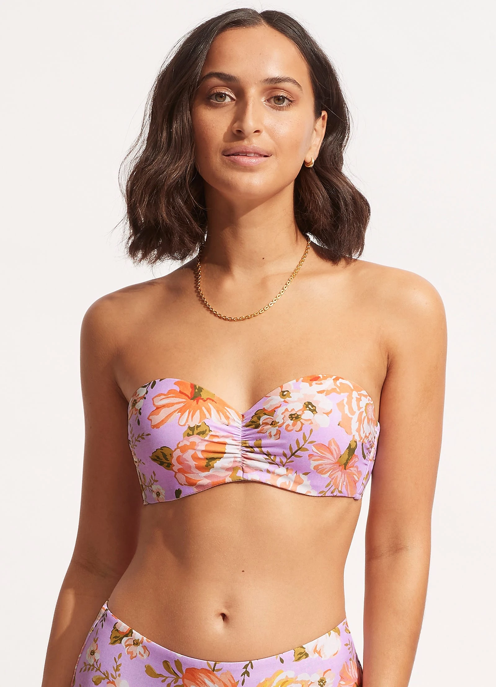 Paradise Garden Bustier Bandeau - Lilac 4 Paradise Garden Bustier Bandeau - Lilac - Image 2