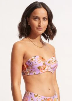Paradise Garden Bustier Bandeau - Lilac 10 Paradise Garden Bustier Bandeau - Lilac -Outlet Seafolly Store 30574 960 Lilac 3