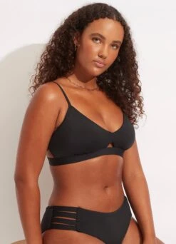 Seafolly Collective Hybrid Bralette - Black 15 Seafolly Collective Hybrid Bralette - Black -Outlet Seafolly Store 30580 942 Black 7