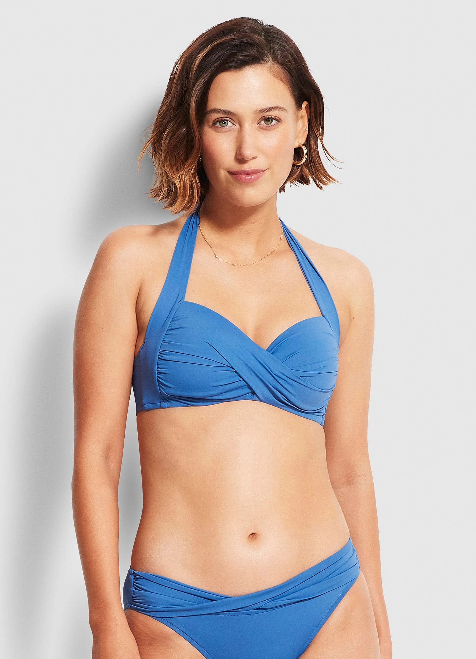 Seafolly Twist Soft Cup Halter - Marina Blue 4 Seafolly Twist Soft Cup Halter - Marina Blue - Image 2