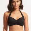 Seafolly Collective Twist Soft Cup Halter - Black 1 Seafolly Collective Twist Soft Cup Halter - Black -Outlet Seafolly Store 30806 942 Black 1