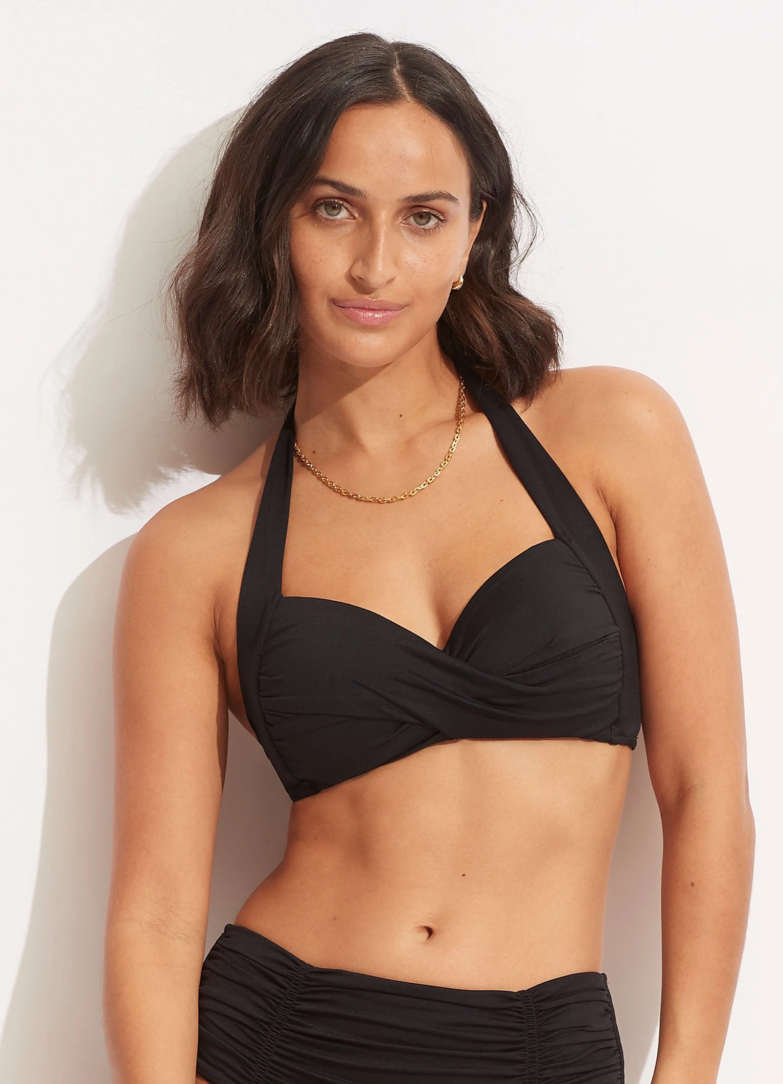 Seafolly Collective Twist Soft Cup Halter - Black 4 Seafolly Collective Twist Soft Cup Halter - Black - Image 2