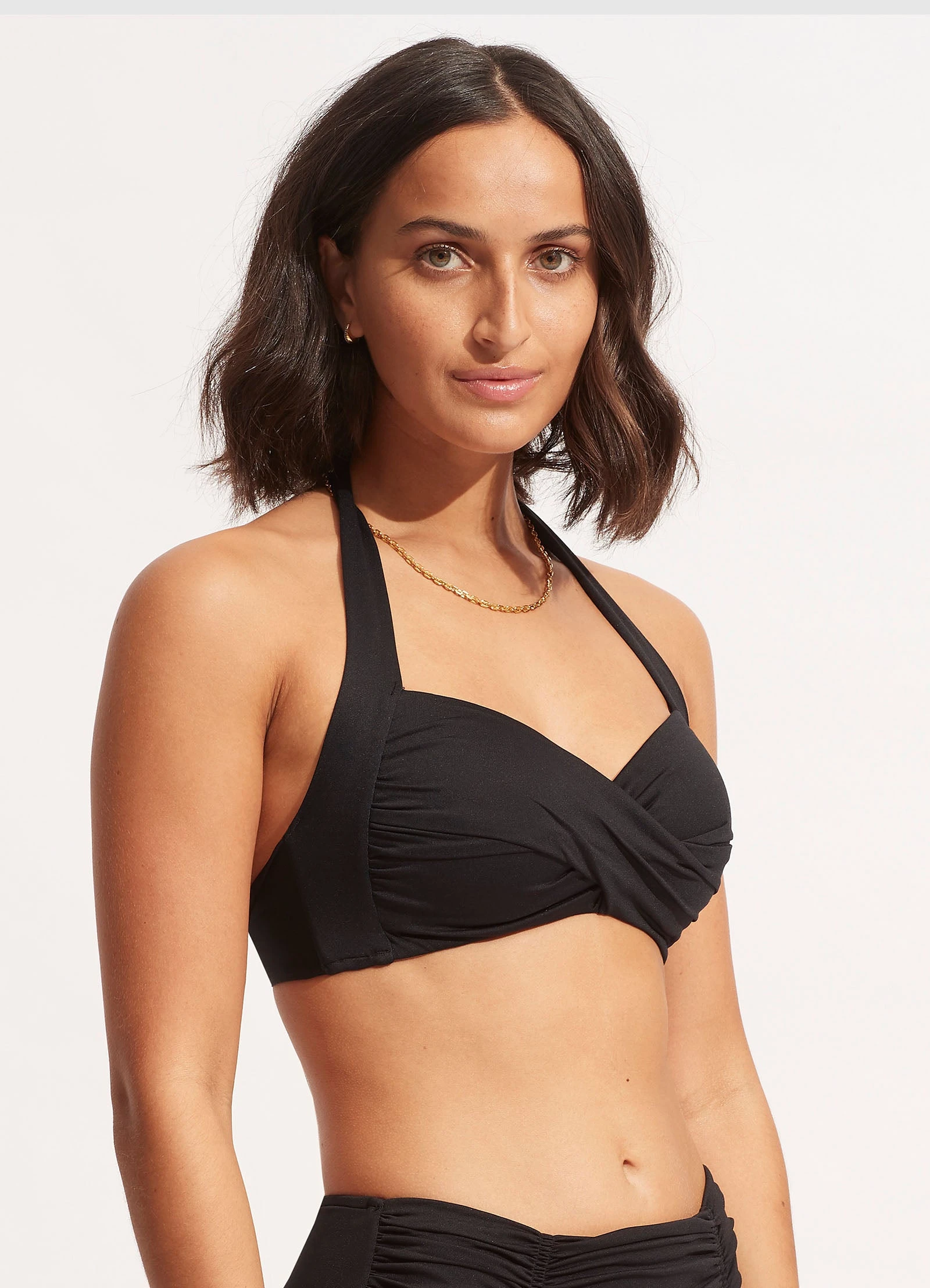 Seafolly Collective Twist Soft Cup Halter - Black 5 Seafolly Collective Twist Soft Cup Halter - Black - Image 3