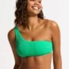 Sea Dive One Shoulder Top - Jade 2 Sea Dive One Shoulder Top - Jade -Outlet Seafolly Store 31018 861 Jade 4