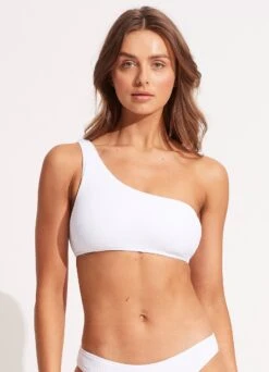 Sea Dive One Shoulder Top - White 10 Sea Dive One Shoulder Top - White -Outlet Seafolly Store 31018 861 White 2