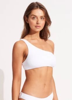Sea Dive One Shoulder Top - White 11 Sea Dive One Shoulder Top - White -Outlet Seafolly Store 31018 861 White 3