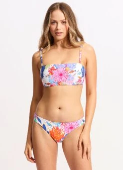 Under The Sea DD Tank Bikini Top - White