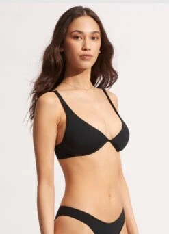 Seafolly Collective Split Underwire Bra - Black -Outlet Seafolly Store 31216 942 Black 3