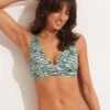 Wild At Heart "V" Neck Crop Top - Evergreen 2 Wild At Heart "V" Neck Crop Top - Evergreen -Outlet Seafolly Store 31266 988 Evergreen 1