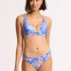Eden Longline Triangle Bikini Top - Azure 2 Eden Longline Triangle Bikini Top - Azure -Outlet Seafolly Store 31268 070 Azure 3
