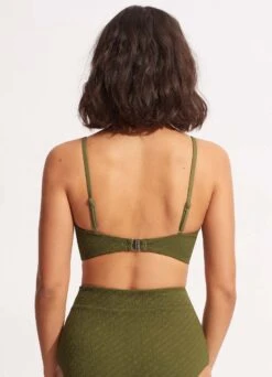 Willow Banded Bralette - Avocado 9 Willow Banded Bralette - Avocado -Outlet Seafolly Store 31326 924 Avocado 4